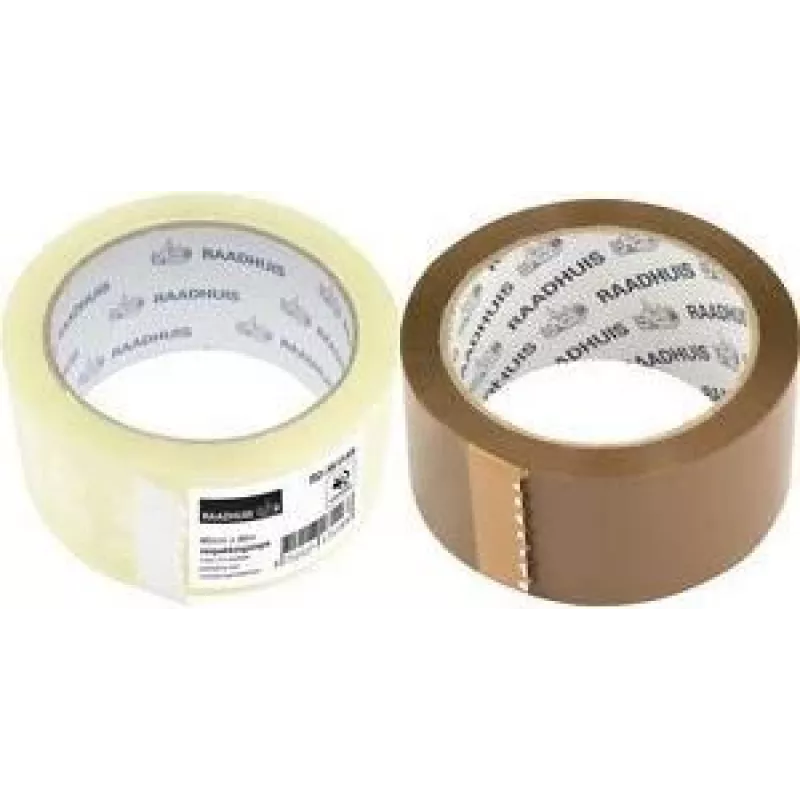 RAADHUIS cinta de embalaje de polipropileno marrón de bajo ruido, 48 mm x 66 m, 6 rollos (RD-351146)