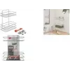 Metaltex Reflex LUXY toallero doble con bandeja, montaje con ventosa VacuumFix, plateado 403342000