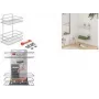 Metaltex Reflex LUXY toallero doble con bandeja, montaje con ventosa VacuumFix, plateado 403342000