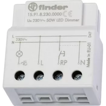 Finder regulador de intensidad electrónico 230V AC máx. 50W LED carril DIN 15.91.8.230.0000