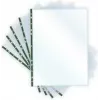 PAVO 8020614 funda de documentos A4 cristal transparente con borde reforzado verde, abierta por arriba, perforación universal, PP de 0,06 mm, 1 unidad