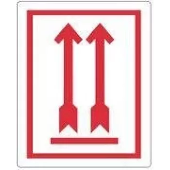 rillprint 76840 etiqueta de advertencia THIS SIDE UP! DO NOT TIP, permanente, blanco/rojo