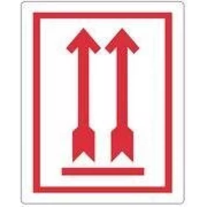 rillprint 76840 etiqueta de advertencia THIS SIDE UP! DO NOT TIP, permanente, blanco/rojo