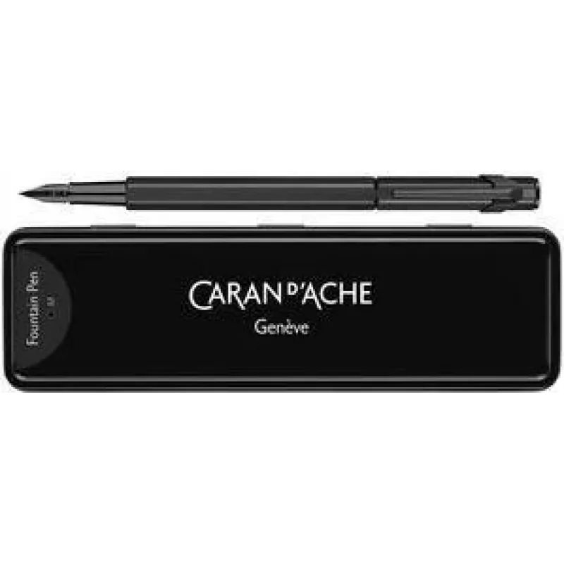 Caran d'Ache 849 Black Code pluma estilográfica, plumín medio, negro mate 840.496