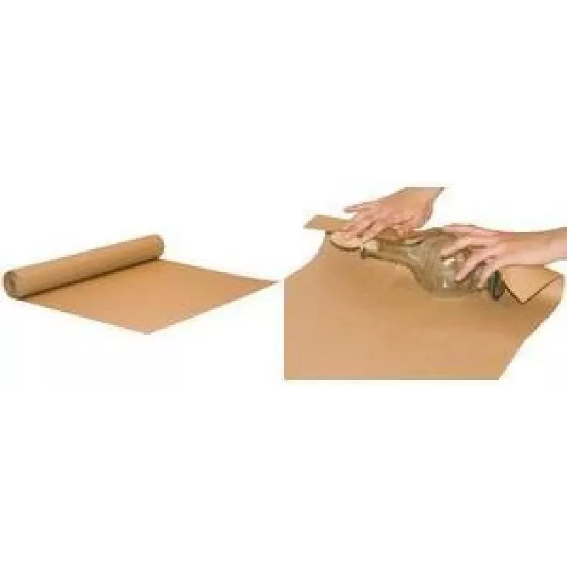 Rollo de papel kraft RAADHUIS, 500 mm x 250 m, 70 g/m², marrón rayado, 1 ud. RD-351182
