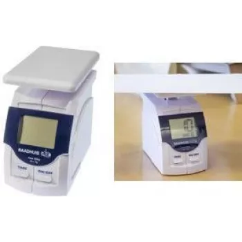 Báscula de correo digital RAADHUIS RD-351143 500 g, división 1 g, blanco/azul plástico, tara, encendido/apagado, a pilas