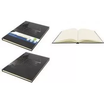 Cuaderno de bocetos KANGARO Design A4, 80 hojas, 140 g/m², blanco crema, sin ácido, tapa dura, negro K-5566