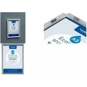 Marco de exterior para póster EUROPEL Economy, DIN A3, 25 mm aluminio anodizado, perfil redondeado, plata 355130