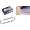 Clips redondos galvanizados Kangaro, 30 mm, plata, 1000 por caja (K-10030-1000)