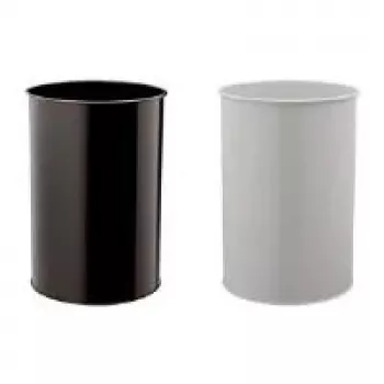Papelera metálica DURABLE 30L redonda negra 330301