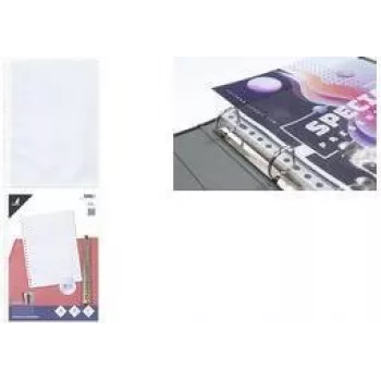 Funda de documentos KANGARO K-14028 A4, polipropileno, granulado, 0,08 mm, 23 taladros, abierta por arriba, transparente, 1 ud.