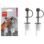 Metaltex Vertedor de botellas de acero inoxidable, set de 2 piezas con tapones de PE, vertido controlado para aceite, vinagre, aliños 257100080