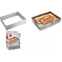 Metaltex Aro rectangular ajustable para tartas de acero inoxidable, plateado, 1 unidad 257717000