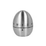 Metaltex Temporizador mecánico para huevos, forma de huevo, acero inoxidable, 60 minutos, plateado 259221000