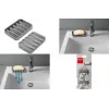 Metaltex Jabonera Gravity-Soap, gris, PEVA/EVA, reversible, 1 unidad 297019000