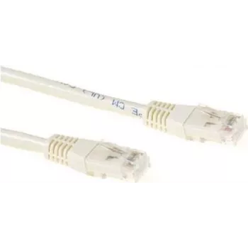 ACT Cable de red Cat6a U/UTP, 0,25m, marfil, RJ45, 10Gbps, 500MHz IB3352