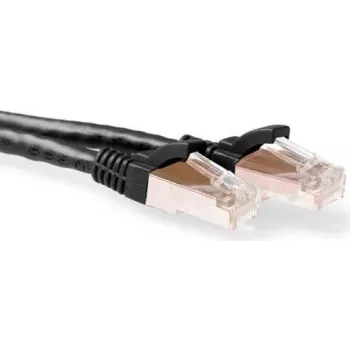 ACT Cable de red Cat6a S/FTP (S-STP) negro de 0,5m (IB9200)