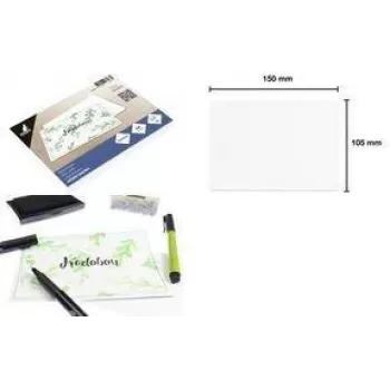 Tarjeta en blanco KANGARO K-122551, 250 g/m², 105 x 150 mm, blanca, tarjeta individual