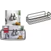 Estante de pared Metaltex Origin LAVA de 1 nivel, metal con revestimiento Touch-Therm, negro 401104000