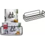 Estante de pared Metaltex Origin LAVA de 1 nivel, metal con revestimiento Touch-Therm, negro 401104000