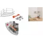 Estante esquinero Metaltex Reflex LUXY & VacuumFix, plata, 1 nivel, montaje sin taladrar 403330000