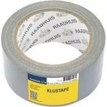 Cinta de tela RAADHUIS, 50 mm x 50 m, cinta adhesiva plateada para reparaciones, rasgable a mano – 1 rollo (RD-351312)