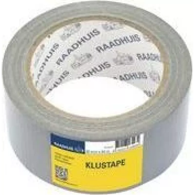 Cinta de tela RAADHUIS, 50 mm x 50 m, cinta adhesiva plateada para reparaciones, rasgable a mano – 1 rollo (RD-351312)