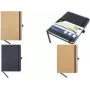 Cuaderno KANGARO K-552241, 96 hojas, DIN A5, rayado, tapa dura PU negra, 80 g/m², papel chamois, 1 unidad