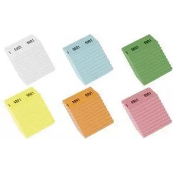 KANGARO K-701112 Etiquetas numeradas para guardarropa 1-1000, 105 x 42 mm, verde, papel 70 g/m², bloc encolado con 1000 uds.