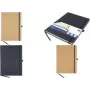 KANGARO K-552161 Cuaderno A4 rayado kraft, 96 hojas, tapa dura PU, papel chamois
