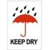 RILLPRINT Etiquetas de advertencia KEEP DRY adhesivo permanente, blanco/rojo/negro, 74 x 105 mm, 500 etiquetas por rollo 76960