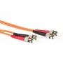 ACT Cable de parcheo de fibra óptica 0,5 m LSZH multimodo 62,5/125 OM1 dúplex ST/ST (RL1000)