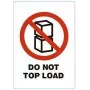 RILLPRINT DO NOT TOP LOAD Etiquetas de advertencia adhesivas permanentes, blancas con texto rojo/negro, 74 x 105 mm, 500 etiquetas por rollo 76950