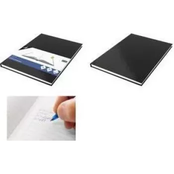 KANGARO K-5520 Cuaderno A4, 80 hojas, rayado, tapa dura negra, 80 g/m²