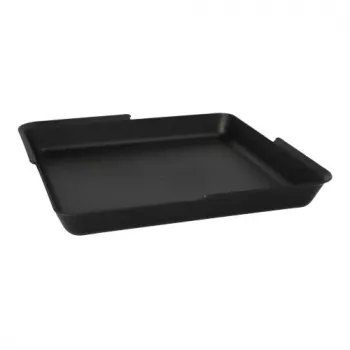 PAPSTAR Circulware Bandeja de servir rectangular reutilizable, sin divisiones, negra, 1000 ml, polipropileno con 30% de cargas minerales, 1 unidad 97021