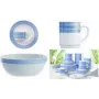 Esmeyer Arcoroc BRUSH Set de cuencos de servir, 170 mm, azul/blanco, vidrio templado, apto para lavavajillas, 6 piezas (415-065)