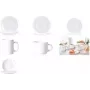 Esmeyer Arcoroc EVERYDAY Plato sopero, 225 mm, vidrio templado blanco, set de 6 (384-3101)