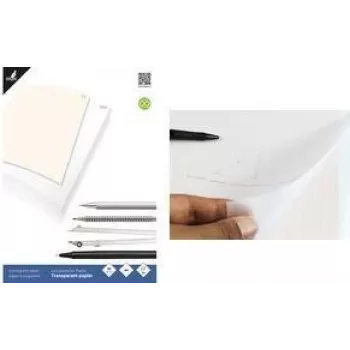 KANGARO K-770301 Bloc de papel vegetal DIN A3, 24 hojas 80 g/m² + 1 hoja de papel milimetrado