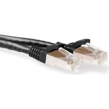 ACT 15 m Cable de red LSZH S/FTP CAT6A snagless, negro (FB7915)