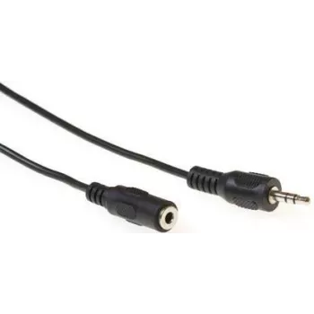 ACT Cable de audio de 5 m 3,5 mm conector macho a macho negro (AK2031)