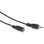 ACT Cable de audio de 5 m 3,5 mm conector macho a macho negro (AK2031)