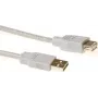 ACT Cable alargador USB 2.0 USB-A conector macho a USB-A conector hembra, 1,8 m, marfil (SB2198)