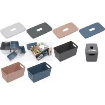 Kangaro Tapa para caja de almacenamiento S, polipropileno, gris, compatible con cajas de 5/8 litros – 1 unidad (K-670011)