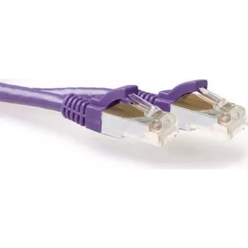 ACT Cable de red Slimline LSZH S/FTP CAT6A lila de 15 m Snagless FB8715