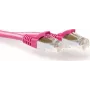 ACT Cable de red Slimline LSZH S/FTP CAT6A rosa de 0,5 m Snagless RJ45 (FB8800)