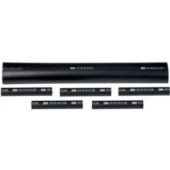 3M TE100050984 Tubo termorretráctil 12,7 mm negro, pack de 4