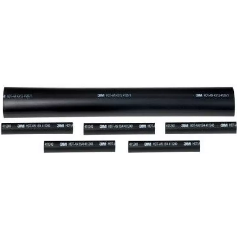 3M TE100050984 Tubo termorretráctil 12,7 mm negro, pack de 4