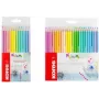 Kores Kolores lápices de colores triangulares pastel, 12 colores pastel diferentes, mina de 3 mm, alta pigmentación, estuche de cartón BB93311