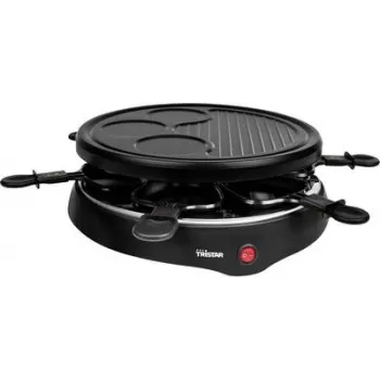 Tristar RA-2998 raclette con parrilla y 6 sartenes antiadherentes, 800 W, negro