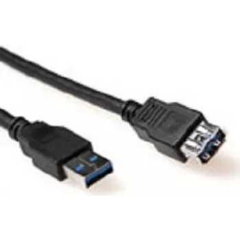 ACT SB3040 cable alargador USB 2.0 de 0,5 m conector macho USB-A a conector hembra USB-A negro